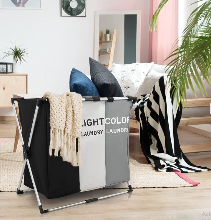 Miniatura 4 de CESTA DE ROPA SUCIA 3 DIVISIONES